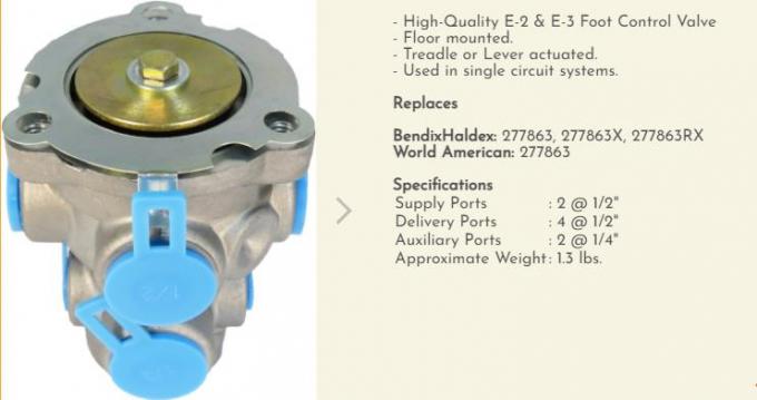 맥을 위한 트럭 공기 브레이크 밸브 OEM 277863 E3 피트 제동밸브