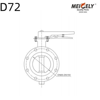 고품질 배터플라이 밸브 DF71-100 D72 물 탱크 트럭